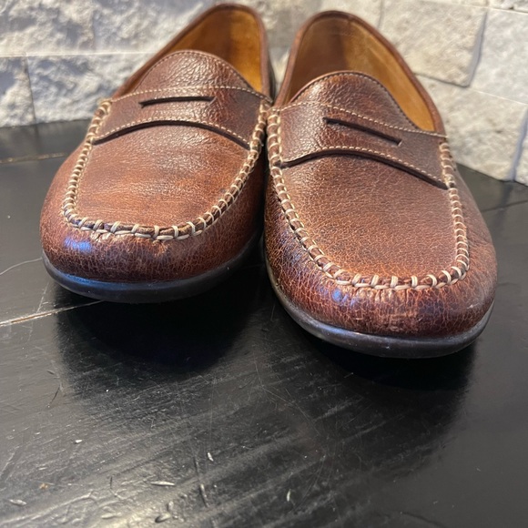 Martin Dingman Countrywear Driver Penny Loafer Tan Leather Slip-On Loafers 10.5M - Picture 4 of 9